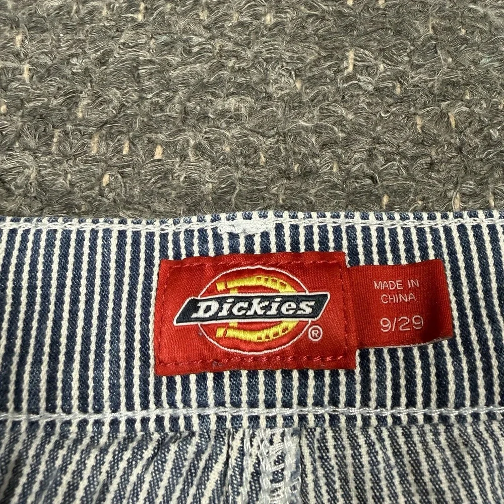 Dickies Carpenter Pants Women 29 Hickory Railroad Stripe Ankle Hipster Workwear